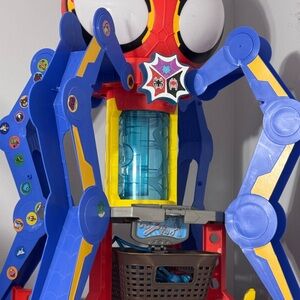 Spiderman Action Figure Playset - Red, Blue, Yellow comes with little spidey car